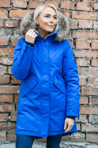 HUPPA naiste talveparka Vivian sinine NATURAALKARVAGA 200 gr soojustusega-vihma ja tuulekindel-Tarneaeg 1-4 päeva
