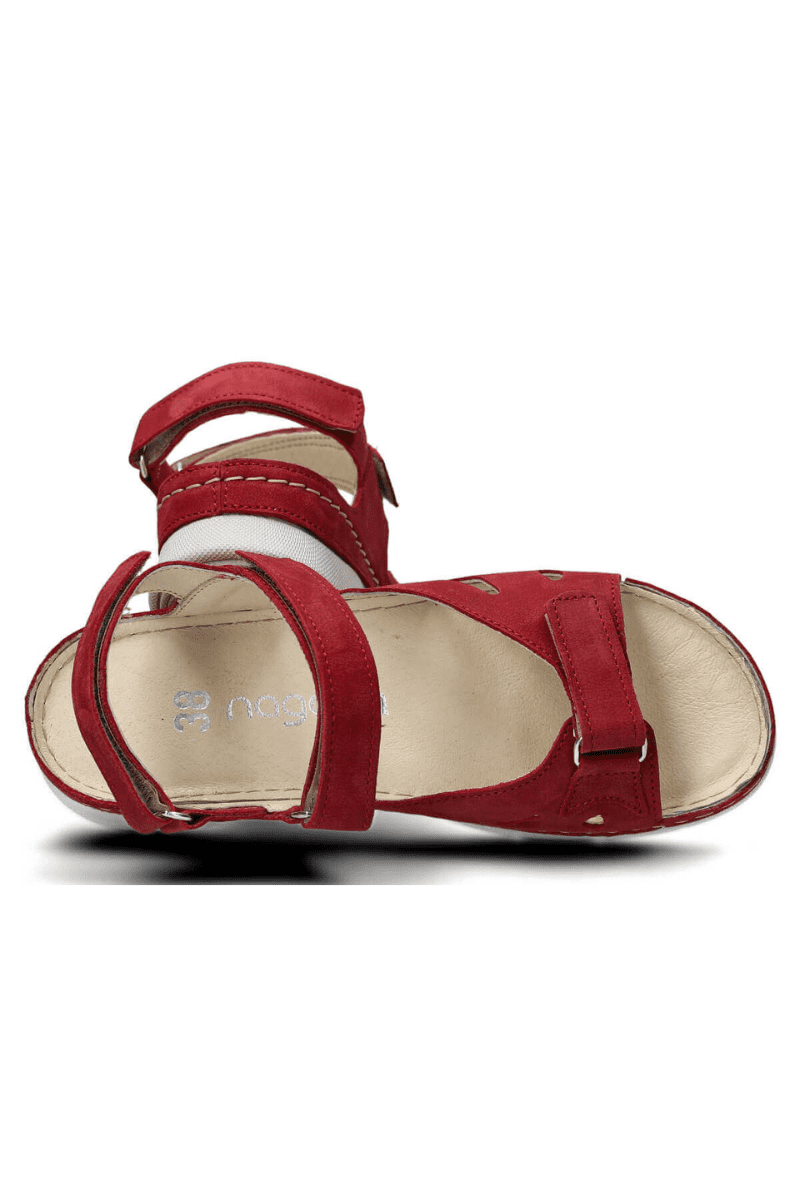 NAGABA NATURAALNAHAST naiste sandaalid punased suuruses 39-KOHE LAOS VIIMASED-SUPER HIND