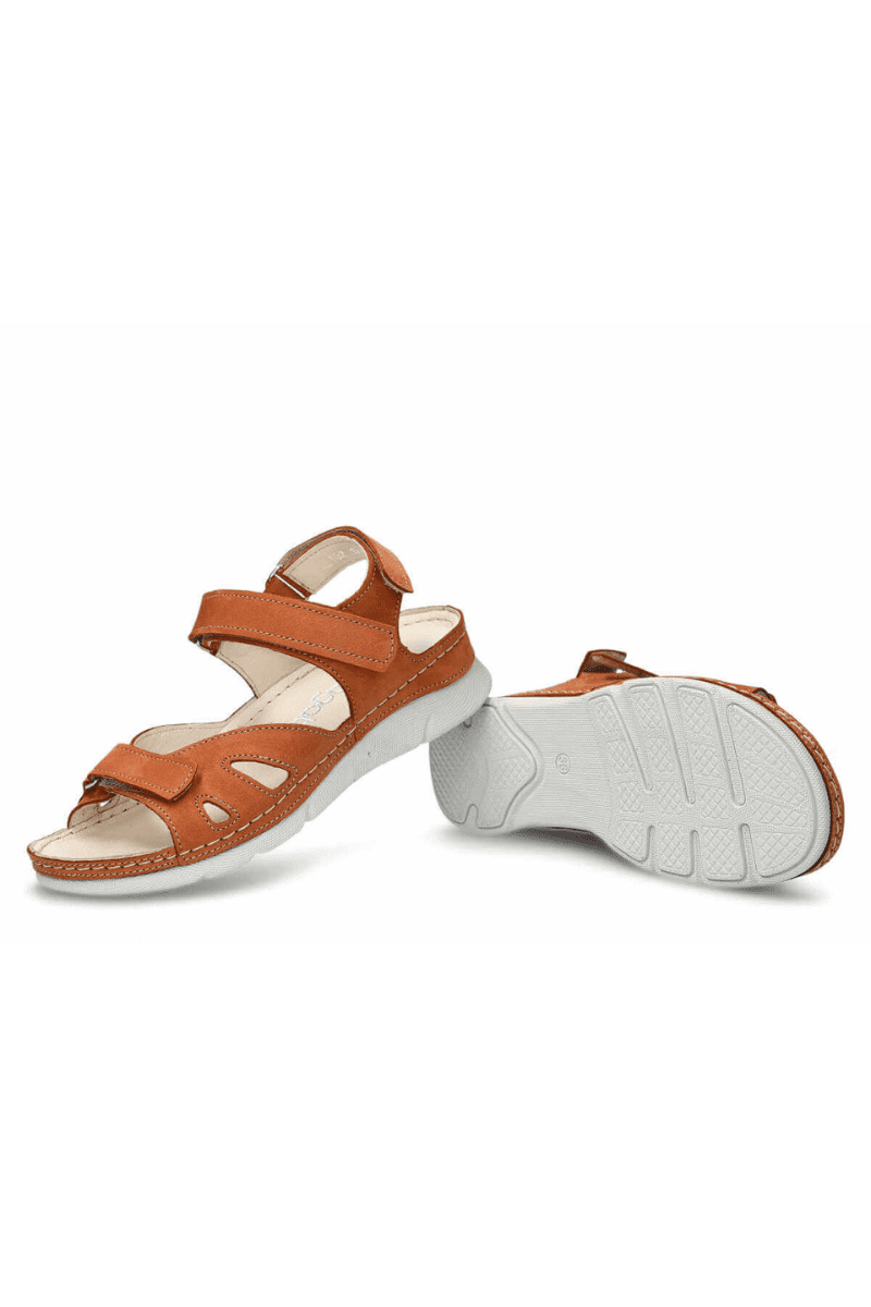 NAGABA NATURAALNAHAST naiste sandaalid efektsed oranzid-kohe laos viimased suurused 39 ja 40-HEA HIND