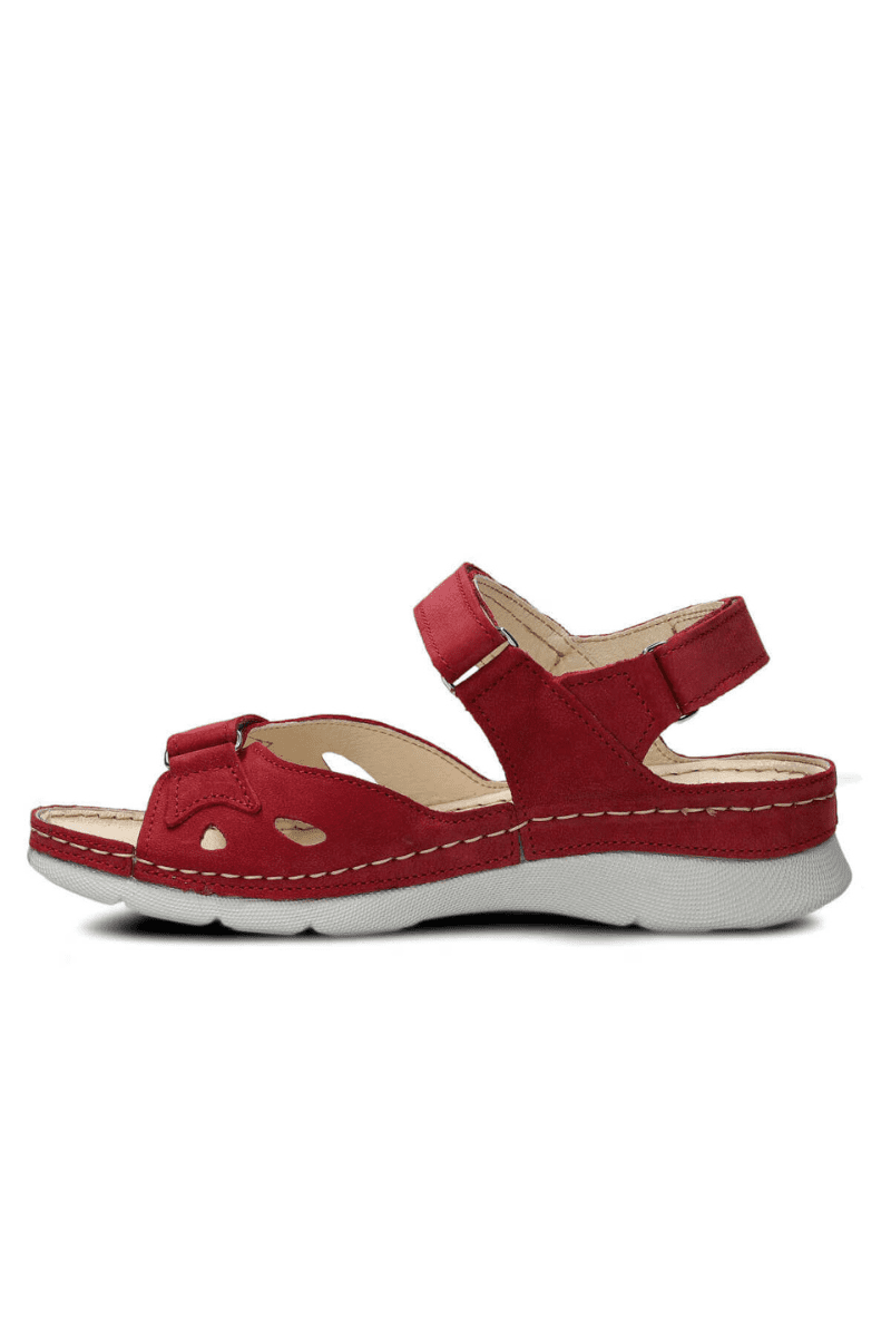 NAGABA NATURAALNAHAST naiste sandaalid punased suuruses 39-KOHE LAOS VIIMASED-SUPER HIND
