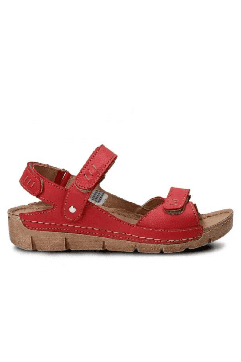 NAGABA NATURAALNAHAST naiste sandaalid punased-kohe laos viimased suurused 37 ja 38-HEA HIND