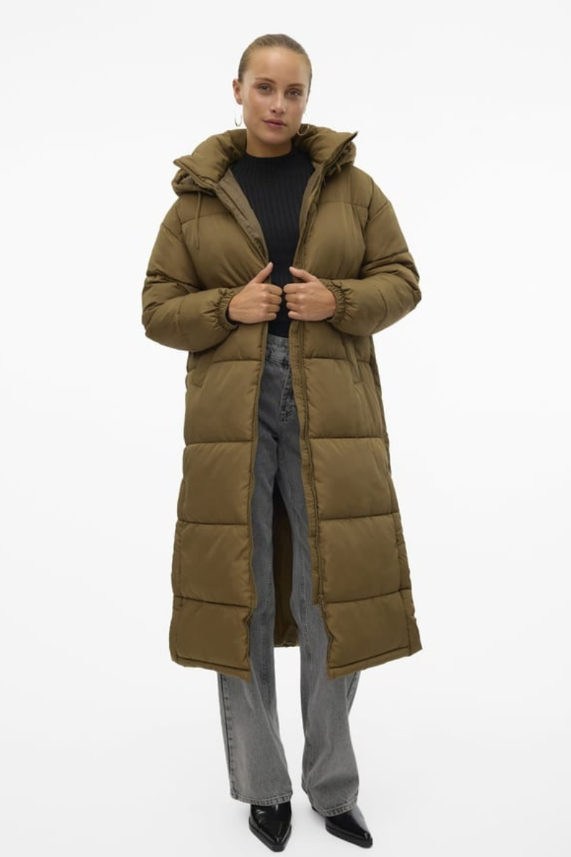 Vero Moda naiste talvemantel roheline