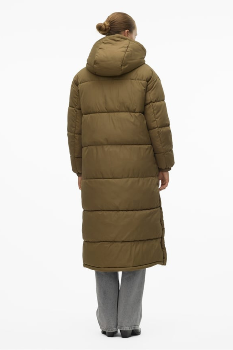 Vero Moda roheline pikk naiste talvemantel